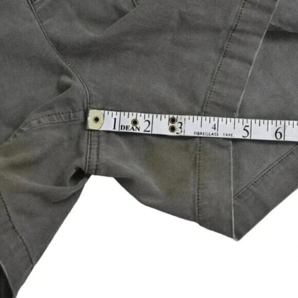 Eddie Bauer High Waist Utility Denim Shorts Khaki Green Size 6 - Picture 11 of 11